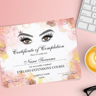Abschlusszertifikat Lashes Kurs