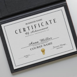 Abschlusszertifikat Schwarz/Weiß