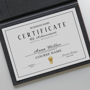 Abschlusszertifikat Schwarz/Weiß