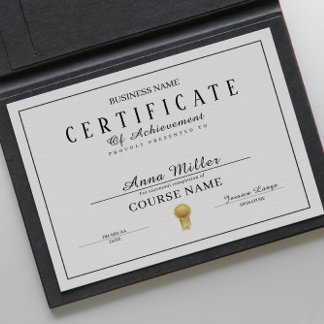Abschlusszertifikat Schwarz/Weiß