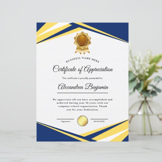 Abschlusszeugnis (Stehend Vorderseite)