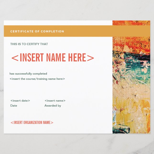 Abschlusszeugnis (Vorderseite)