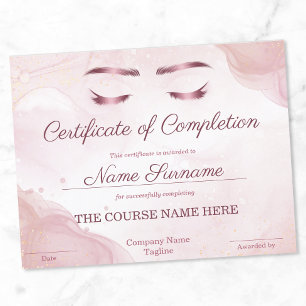 Abschlusszeugnis des Lashes Lashes Course Award