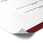 Abschlusszeugnis für Hochzeiten Poster (Ecke)