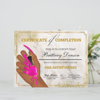 Abschlusszeugnis für Nageltechniker
