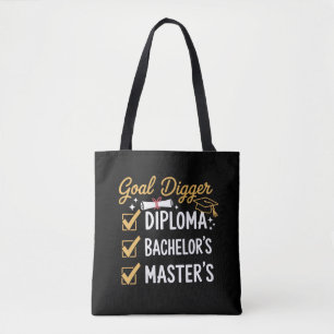 Abschlussziel Master-Absolvent hat es geschafft Kl Tasche