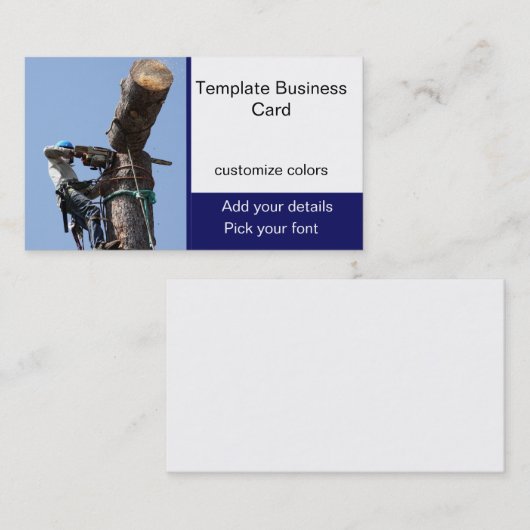 Abschneiden eines Baums - Treppendienst Visitenkarte (Vorne/Hinten)