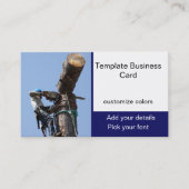 Abschneiden eines Baums - Treppendienst Visitenkarte (Vorderseite)