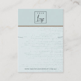 ABSCHNITT AQUA BLUE DOTS NECKLACE BRACELET DISPLAY VISITENKARTE