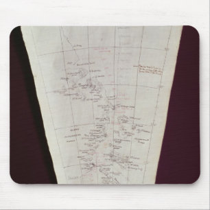 Abschnitt der Karte von Ross-Insel zu Südpol Mousepad