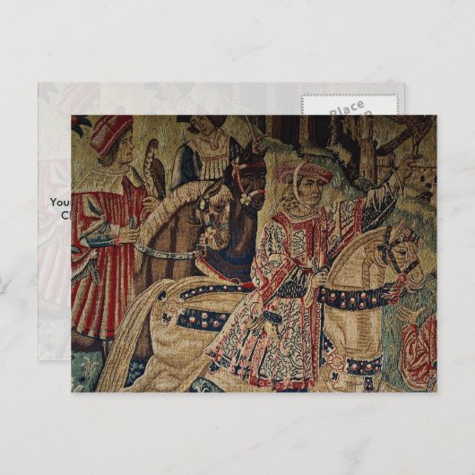 Abschnitt der Tapisserie Postkarte (Vorne/Hinten)