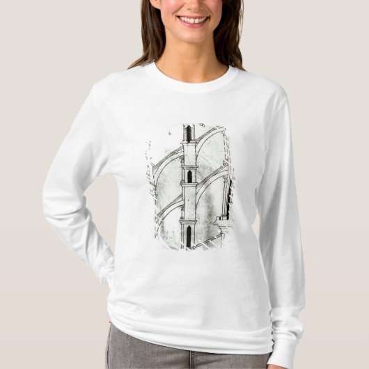 Abschnitt der Wand und des Bogens T-Shirt (Vorderseite)