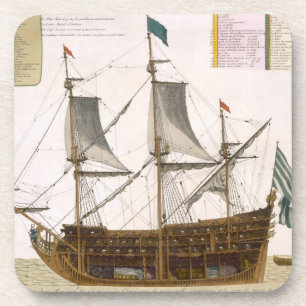 Abschnitt durch ein französisches erstklassiges untersetzer