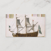 Abschnitt durch ein französisches erstklassiges visitenkarte (Rückseite)