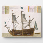 Abschnitt durch ein französisches Erstschiff von 1 Fotoplatte (Vorderseite)