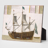 Abschnitt durch ein französisches Erstschiff von 1 Fotoplatte (Seite)