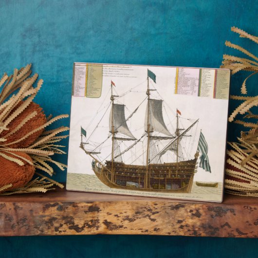 Abschnitt durch ein französisches Erstschiff von 1 Fotoplatte (Seite)