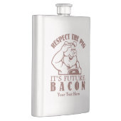 ABSCHNITT IN BACON-benutzerdefinierte Flasche Flachmann (Rechts)