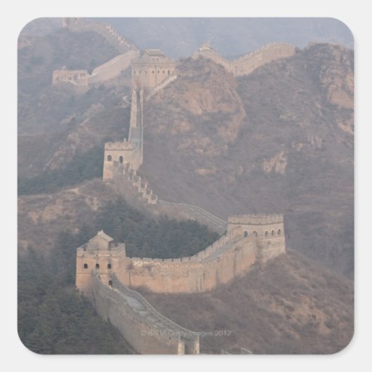 Abschnitt Jinshanling, Große Mauer der China Quadratischer Aufkleber (Vorderseite)