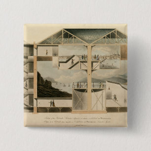 Abschnitt vom Rundbau, Leicester-Quadrat Button