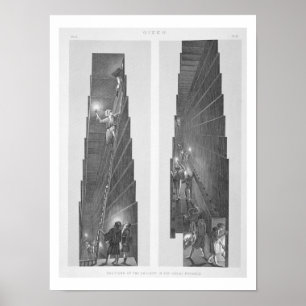 Abschnitte der Galerie in der großen Pyramide, Poster