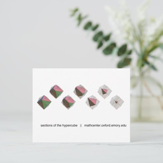 Abschnitte des Hypercube Postkarte (Stehend Vorderseite)