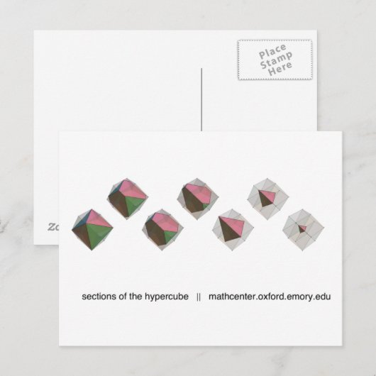 Abschnitte des Hypercube Postkarte (Vorne/Hinten)