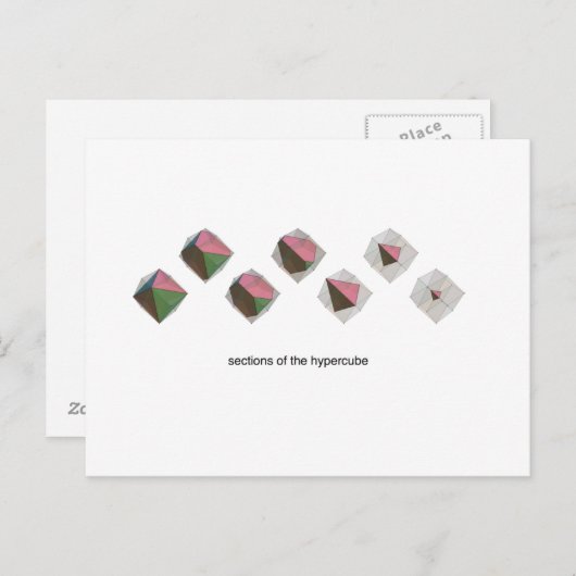 Abschnitte des Hypercube Postkarte (Vorne/Hinten)