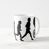 Abschüssige Evolution Kaffeetasse (VorderseiteRechts)