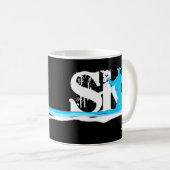 abschüssige Skistreifen Kaffeetasse (VorderseiteRechts)