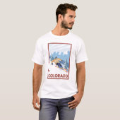 Abschüssiger Schnee SkierColorado T-Shirt (Vorne ganz)