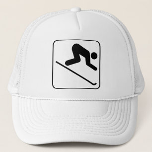 Abschüssiger Ski-Symbol-Hut Truckerkappe