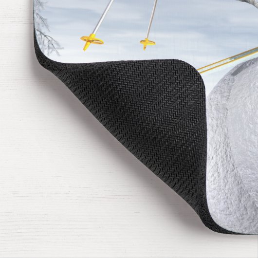 Abschüssiger Skifahrer Mousepad (Ecke)