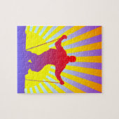 abschüssiger Skifahrer Puzzle (Horizontal)