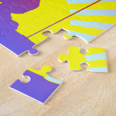 abschüssiger Skifahrer Puzzle (Seite)