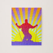 abschüssiger Skifahrer Puzzle (Vertikal)