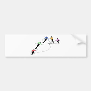 ABSCHÜSSIGER SKIFAHRER-SCHNEE-SPORT AUTOAUFKLEBER