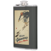 Abschüssiger Skifahrer - Sportund VergnügenPromo Flachmann (Links)