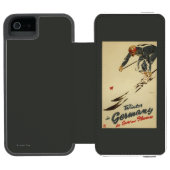 Abschüssiger Skifahrer - Sportund VergnügenPromo Incipio iPhone Geldbeutel-Hülle (Folio Geöffnet)