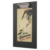 Abschüssiger Skifahrer - Sportund VergnügenPromo Klemmbrett (Links)