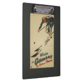 Abschüssiger Skifahrer - Sportund VergnügenPromo Klemmbrett (Rechts)