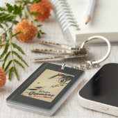 Abschüssiger Skifahrer - Sportund VergnügenPromo Schlüsselanhänger (Vorderseite rechts)