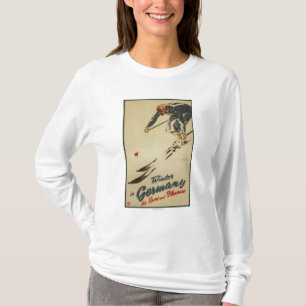 Abschüssiger Skifahrer - Sportund VergnügenPromo T-Shirt
