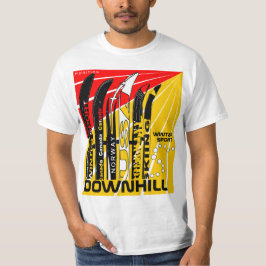 Abschüssiger Winter-Sport Snowblade T - Shirt