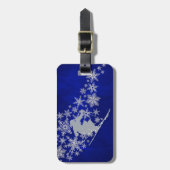 Abschüssiges Schnee-Ski-Blau Gepäckanhänger (Vorderseite vertikal)