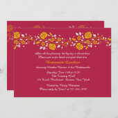 Abschweifende Rosen-Einladung Einladung (Vorne/Hinten)