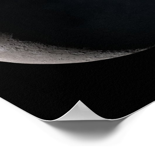 Abschwindender Halbmond Poster (Ecke)