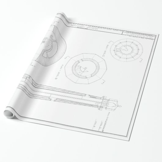 Absecon Leuchtturm-Plan Geschenkpapier (Ungerollt)