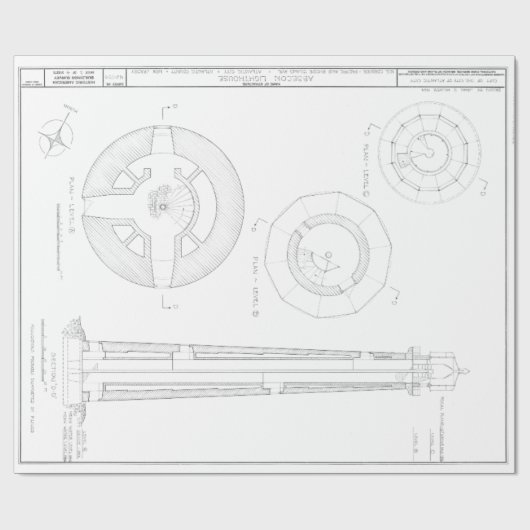 Absecon Leuchtturm-Plan Geschenkpapier (Flach)