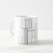 Absecon Leuchtturm-Plan Kaffeetasse (Vorderseite Links)